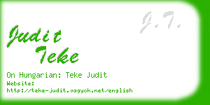 judit teke business card